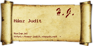 Hász Judit névjegykártya